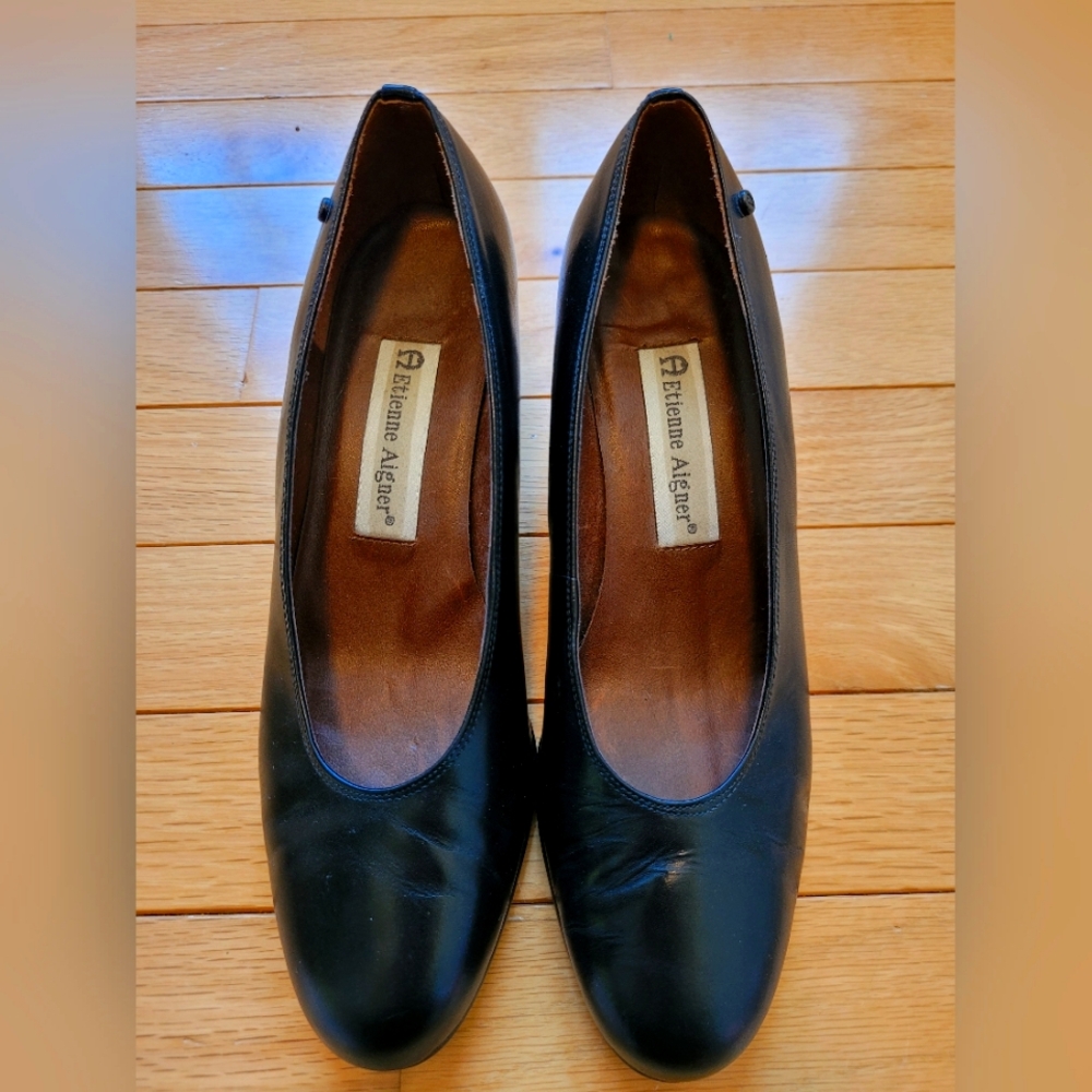 Etienne Aigner Paloma All Leather Black Women's Shoes